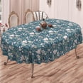 thumbnail image 4 of Geometrical Oval Tablecloth Farmhouse 54"x72" Waterproof Table Cloth Washable Fabric Table Cover for Indoor/Outdoor Home Kitchen Dinner Decor, 4 of 6