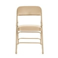 thumbnail image 3 of Hampden Furnishings Bernadine Collection Vinyl Triple Brace Folding Chair, Beige, Pack of 4, 3 of 4