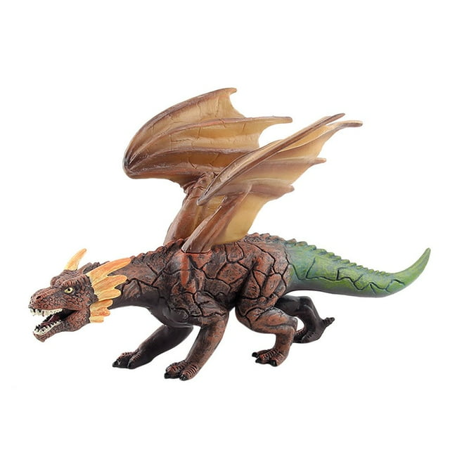 Fiery Dragons Toy Figure Realistic Dinosaur Model Kids Birthday Gift Toys Plastic Education Red