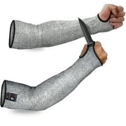 Evridwear 1 Pair Cut Resistant Sleeves for Arm Work Protection (L, With Thumb Hole)