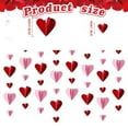 thumbnail image 3 of 3D Red Heart Hanging Garland 1pc,Valentine’s Day Heart String Bunting,Romantic 3D Heart Decorative Garlands for Valentine’s Day Celebrations,Anniversaries,Birthday Parties,Home Romantic Decor, 3 of 5