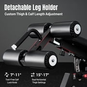 Mikolo 15-Position FID Adjustable Weight Bench, Adjustable Workout Bench with 1200LBS Weight Capacity, Vertical Storage Space-Saving Exercise Bench with Detachable Leg Support for Home Gym