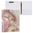 thumbnail image 3 of 3d Hearts and Pearls 3 Ring Binders 1.5 inch Hardcover File Folders with Interior Pockets A4 Size Organizer for School Office Hospital Set of 2, 3 of 8