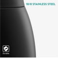 thumbnail image 4 of Navaris Insulated Coffee Server - Matte Black Stainless Steel Carafe - Thermal Tea or Water Dispenser - Vacuum Kettle for Hot & Cold Drinks - 1.5 L / 50 oz, 4 of 7