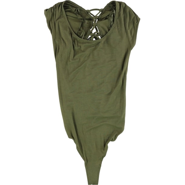 Mono para mujer Free People sobre la espalda verde mediano