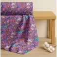 thumbnail image 4 of Soimoi Cotton Voile Fabric Leaves, & Rose Floral Print Fabric by Yard 56 Inch Wide, 4 of 7