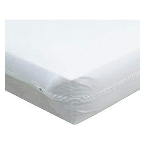 DyGTyX Soft Vinyl Cot Size Mattress Cover, Zips Around The Mattress