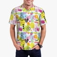 thumbnail image 2 of Salouo Tropical Pineapples for Men's Short Sleeve Polo Shirts,Polo Shirts for Men Performance Short Sleeve Golf Shirt Athletic Casual Collared T-Shirt-3X-Large, 2 of 8