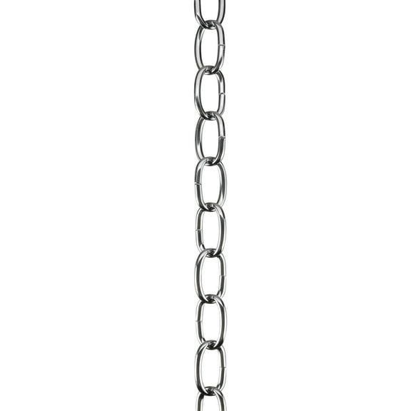 Aspen Creative 21106-71, Steel 10 Feet Heavy Duty Chain for Hanging Up Maximum Weight 50 Pounds-Lighting Fixture/Swag Light/Plant in Chrome. 9 Gauge.
