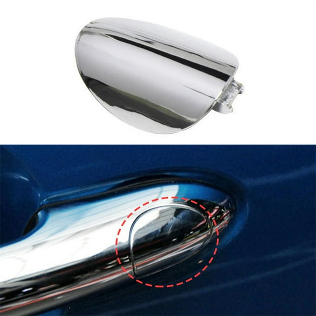 Poignée de Porte Extérieure Verrouillage Capuchon de Garniture de Trou de Clé Chrome pour Mini Cooper 13-19 F55 F56