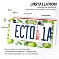 thumbnail image 3 of Aluminum License Plate Frame 2 Pack Car Exterior Accessory Car Tag Holder for Front Rear Plates Cars Decor Cartoon Green Apples Pattern, 3 of 7