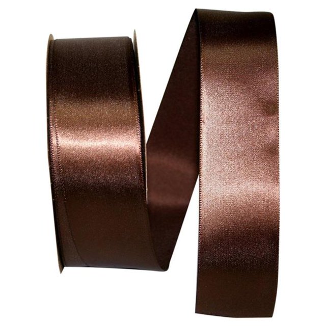 Reliant Ribbon 5150-705-09K 10.5 in. 50 Yards Single Face Satin Ribbon, Chocolate Brown