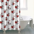 thumbnail image 4 of White Cow Strawberry Love Pattern Shower Curtain 72"x72" ,Bathroom Decorative Shower Curtains Set with 12 Hooks,Modern Waterproof Washable Shower Curtain, 4 of 6