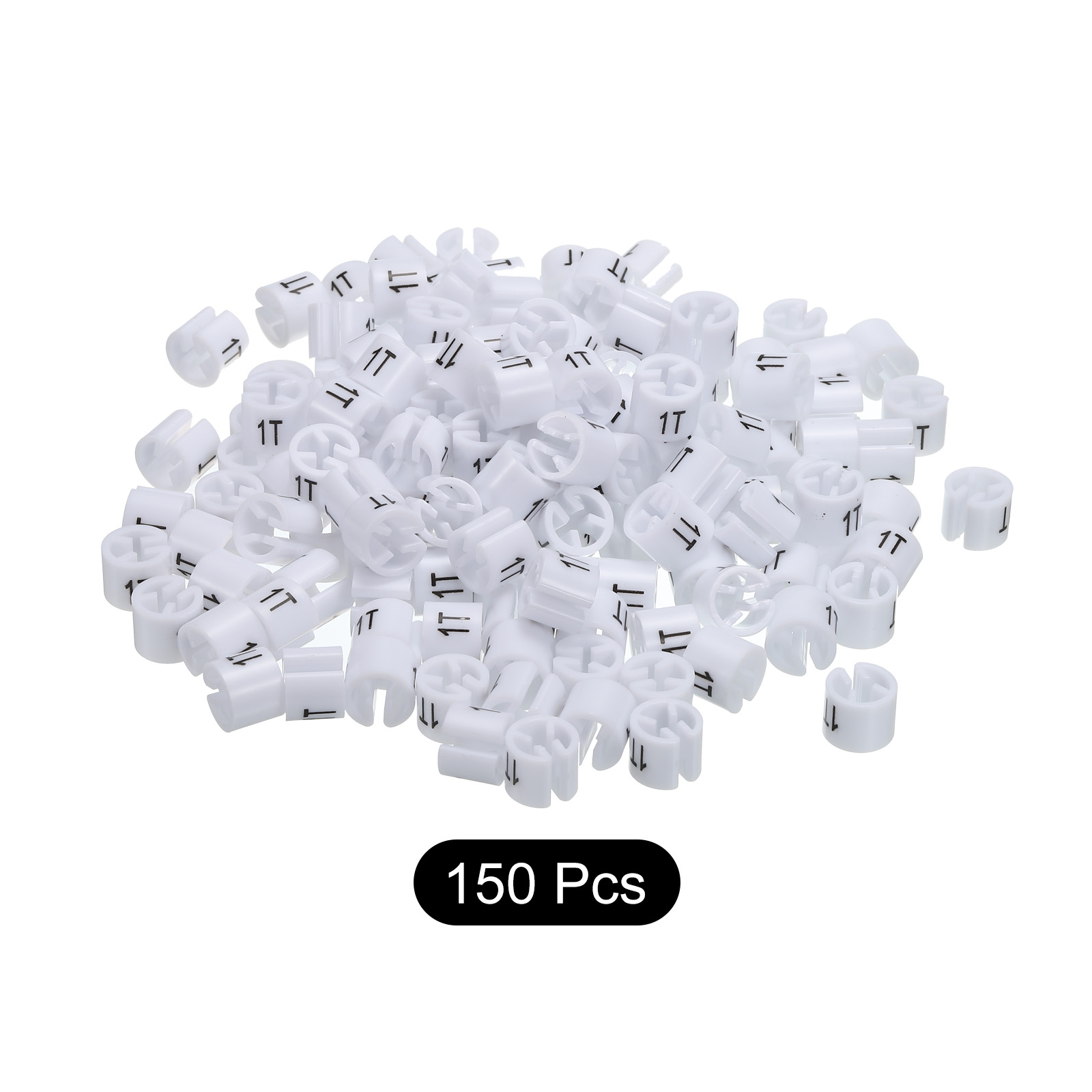 Unique Bargains Clothes Hanger Marker Colored Hanger Sizer Garment Markers Tag White 1T