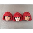 thumbnail image 4 of Cabezas de muñecas originales ST 70th, accesorios de peluches Tricolor rojo púrpura, piezas de muñecas DIY, regalos de Navidad para niñas, muñecas de colección raras, 4 of 5