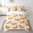 thumbnail image 3 of Manfei Kawaii Dog King Bedding, Halloween Pumpkin Dachshund King Bed in a Bag, Orange, Stars Reversible, 7pcs, 3 of 6