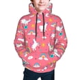 thumbnail image 5 of Kll Unisex Kids Boys Girls Hooded Pocket Pullover Hoodies-Yoga Unicorn, 5 of 9