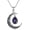 Purple, variant on Crescent Moon Necklace Sterling Silver Moonstone Celtic Moon Teardrop Necklace Celtic Jewelry Gifts for Women Birthday