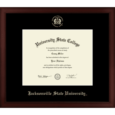 Jacksonville State University Diploma Frame, Document Size 10" x 8"