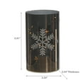 thumbnail image 2 of Led Cylinder Glass Stand 5.9" Silver Snowflake Small, 2 of 3