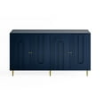 thumbnail image 5 of Modern Blue Lacquered 4-Door Wooden Storage Cabinet with Adjustable Shelves, Multi-Purpose Sideboard Buffet for Dining Room, Living Room, Entryway and Home Office Organization, 5 of 9