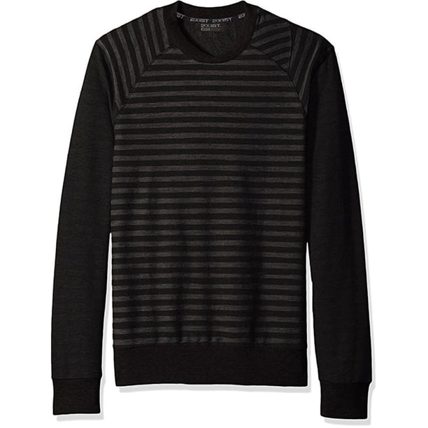 2(X)IST suéter térmico a rayas de rizo para hombre, negro, pequeño 2(X)IST Térmico