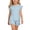 01 Light Blue, variant on Girls 2-Piece Ruffle Trim Top And Shorts Set Soft Fabric Casual Summer Outfit For Kids,Multiple Colors Available