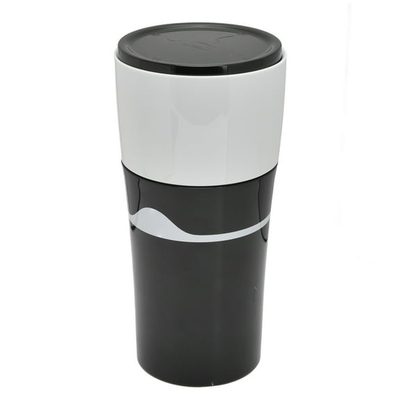 M Buder Cafetera de Goteo Portátil 450 ml Máquina de Café para Viajes y Exteriores Compatible con Cápsulas K Cup Tapa para Compartir Diseño Compacto 18 cm Blanco y Negro