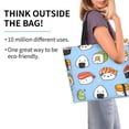 thumbnail image 2 of Fotbe Kawaii Sushi Bolsa Tote Estética de Lona con Estampado para Mujer - Bolsa Reutilizable de Hombro Casual para Vacaciones, Compras, Trabajo y Gimnasio, 2 of 8