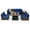 Navy, variant on Spaco 7 Pieces Patio Furniture Set, 35 Inches 50000 BTU Propane Gas Fire Pit Table and Waterproof PVC Cover for Firpit, Red