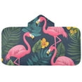 thumbnail image 5 of Yayeee Kids Hooded Towels Toddler Soft Absorbent Beach Bathing Wrap 50" x 23.5", Yellow Floral Flamingo, 5 of 5