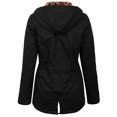 thumbnail image 4 of KOGMO Womens Zip Up Anorak Quilt Lined Jacket with Leopard Lining Hoodie, 4 of 8