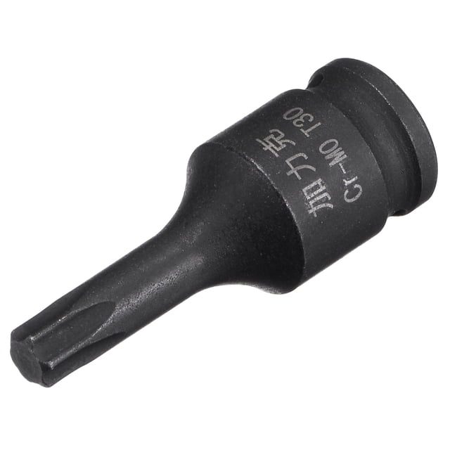 Unique Bargains T30 Impact Torx Bit Socket, 1/4' Square Drive 35mm Length CR-MO Metric Sizes