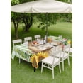 thumbnail image 4 of Outdoor Tablecloth with Umbrella Hole for Patio/Picnic/Party/Camping, Groundhog Day Waterproof Table Cloth Rectangle Table Cover Washable, Green Plaid Sunflower Spring Floral (54"x 80"), 4 of 8