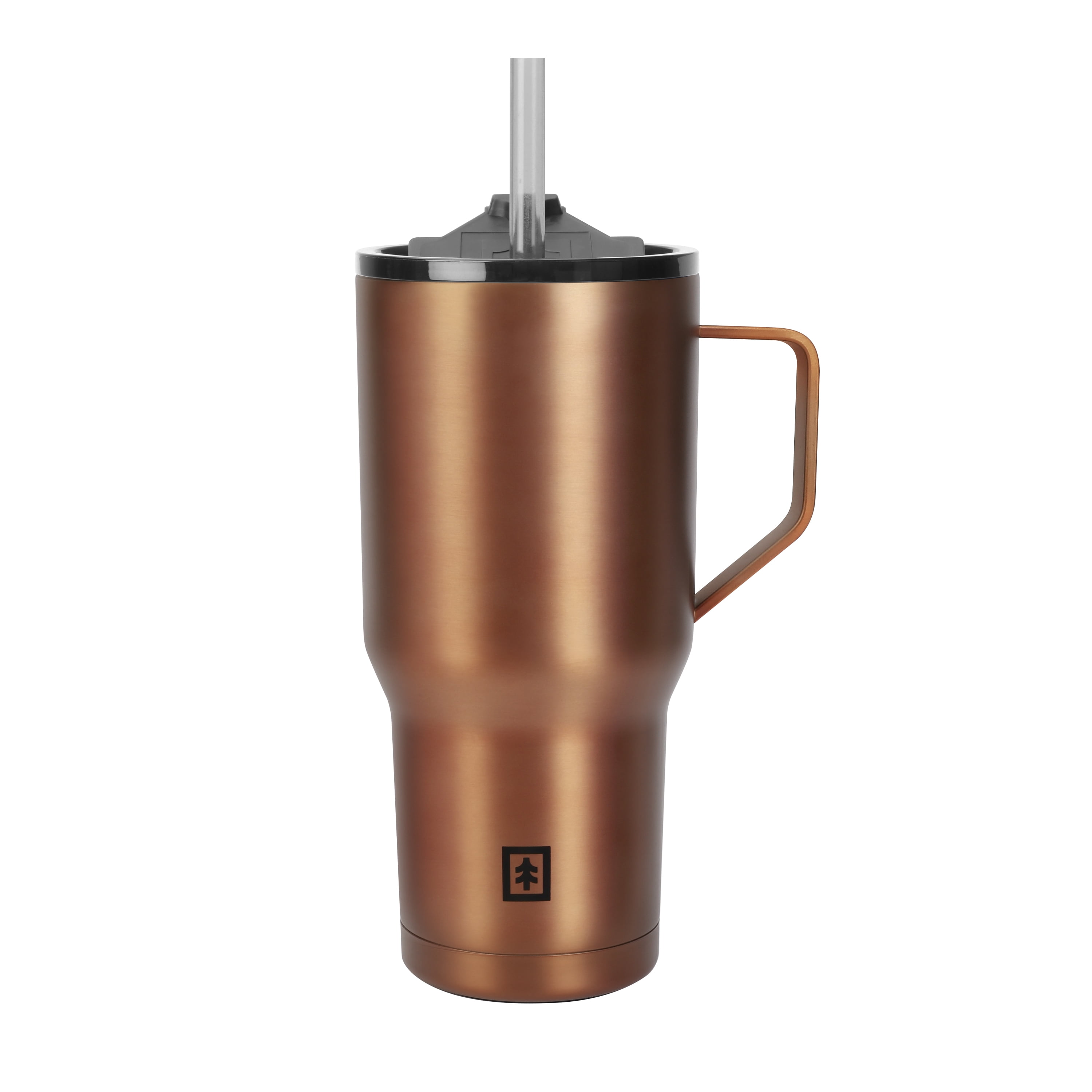 Swiss Tech Becher Bronze 30oz Water Bottle with Handle, Triple