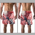 thumbnail image 3 of luoweisi Men's Beach Shorts Quick Dry Swim Trunks with Mesh Lining Coral M, 3 of 5