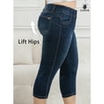 thumbnail image 6 of Women'S Plus Size Short Jeans Dark Blue Tight Jeans, Slim Fit Jeans For Women, Suitable For Dating, Daily Life, And Work, 6 of 8