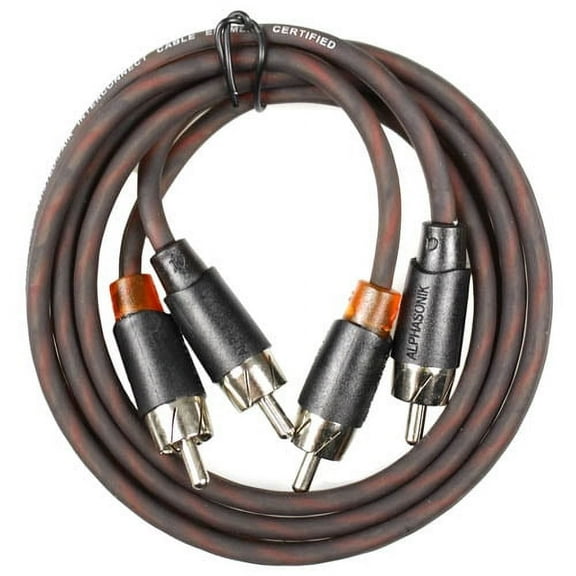 Alphasonik 3 Ft RCA Cable 2 Channel Hyper Flex Interconnect Audio Wire FLEX-R3