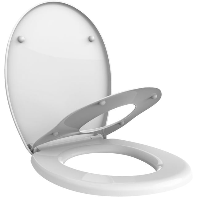 Tapa de WC, Asiento para inodoro, Asiento de inodoro familiar, Asiento de entrenamiento para niños con Desmontaje Rápido, Diámetro: Para adulto: 29 x 23,5 cm44,8 x 37,1 cm, Forma O