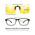 thumbnail image 6 of TINHAO 2 Pairs Clip On Sunglasses Flip Up Day&Night Driving Glasses UV400 Anti Glare Over Prescription Glasses, 6 of 7