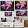 thumbnail image 4 of Designart "Creature Lavender Medusa Graceful" Animals Floater Framed Wall Decor, 4 of 7