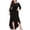 Black, variant on Wedding Guest Dresses for Women Plus Size Velvet Dress Fall Winter Long Sleeve Round Neck High-Low Hem Midi Dress Formal Maxi Dress Evening Party Cocktail Dress