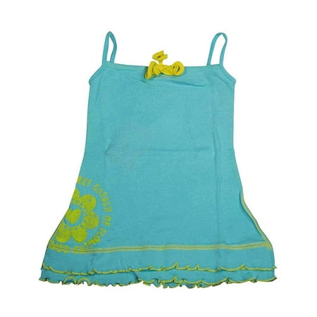 - Mish Mish Baby Infant Newborn Girls 100% Cotton Sleeveless Tank Sundress, 11767 aqua/yellow / 12Months