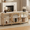 thumbnail image 2 of Tarnorci 66.9" Sofa Console Table, Extra Long Narrow Entryway Tables with 3 Tier Storage Shelves, 2 of 8