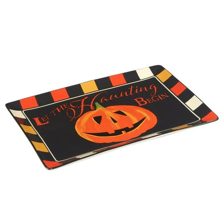 Certified International Spooky Halloween Rectangular Platter,14" x 10"