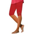 thumbnail image 2 of Hontri Capri Pants for Women Red Womens Capri Pants, 2 of 5