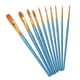 thumbnail image 3 of Juego de 10 pinceles para pintar, pinceles planos de acuarela azules, kit de pintura, 3 of 7