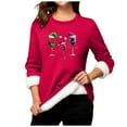 thumbnail image 4 of JIKNTTR Christmas Sweatshirts For Women Winter Warm Long Sleeve Shirt Pullover Top Soft Crewneck Thermal Pullover Tees Casual Thermal Top, 4 of 5