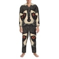 thumbnail image 3 of Kdxio Retro Raccoon Graphic Print Men’s Pajama Set Pajamas For Men 2 Piece PJ Set with Men Pajama Pants and Long Sleeve T-Shirt Lounge Set-, 3 of 7