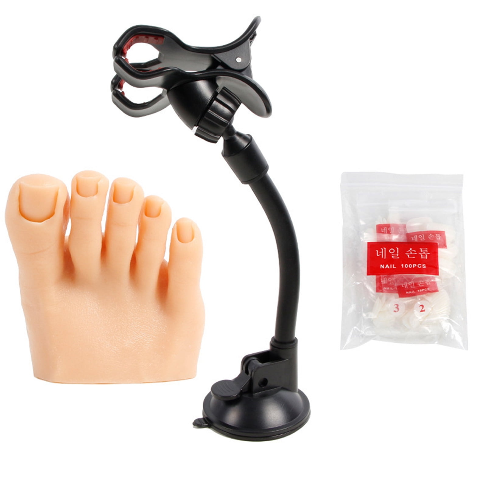 COMEET Practice Feet,Half Foot Designs Practice Fake Foot Model Flexible Soft Silicone Prosthetic Manicure Tool for Nails Tips Art Training
